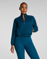 SPANX® BoostUp Glow Weave Full Zip Jacket | Deep Cove
