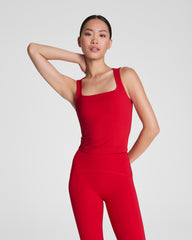 SPANX® BoostUp Square Neck Shelf Tank | SPANX® Red