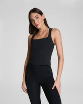 SPANX® BoostUp Square Neck Shelf Tank | Very Black