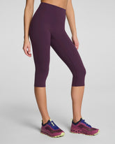 SPANXshape™ BodyLine Cropped Leggings with Mid-Tummy Compression, 19" | Blackberry