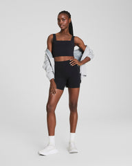 SPANX® BoostUp Cropped Square Neck Shelf Tank | Very Black