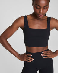 SPANX® BoostUp Cropped Square Neck Shelf Tank | Very Black