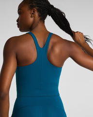 SPANX® BodyLine High Neck Cropped Tank with FlexForm Cups | Deep Cove