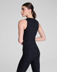 SPANX® Get Moving Embossed Leopard Print Square Neck Shelf Tank | Embossed Leopard Print