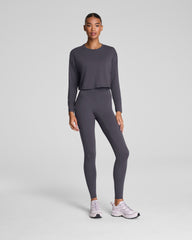 SPANX® Outpace Cropped Long Sleeve Top | Storm