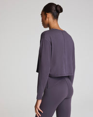 SPANX® Outpace Cropped Long Sleeve Top | Storm