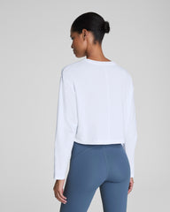 SPANX® Outpace Cropped Long Sleeve Top | Vivid White