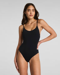 SPANXsmooth™ Swim Scoop Neck One Piece | Very Black