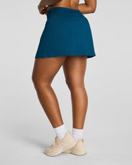 SPANXshape™ BoostUp Glow Weave Skort, 14" | Deep Cove