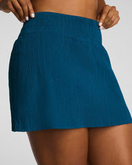 SPANXshape™ BoostUp Glow Weave Skort, 14" | Deep Cove
