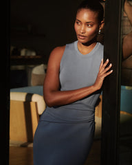 SPANX AirEssentials® Draped Tank Midi Dress | Rain