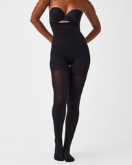 SPANXshape™ High-Waisted Mid-Thigh Tight-End Tights® | Very Black