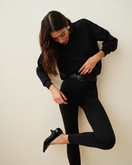 SPANXshape™ Ribbed Knit Legging | Classic Black