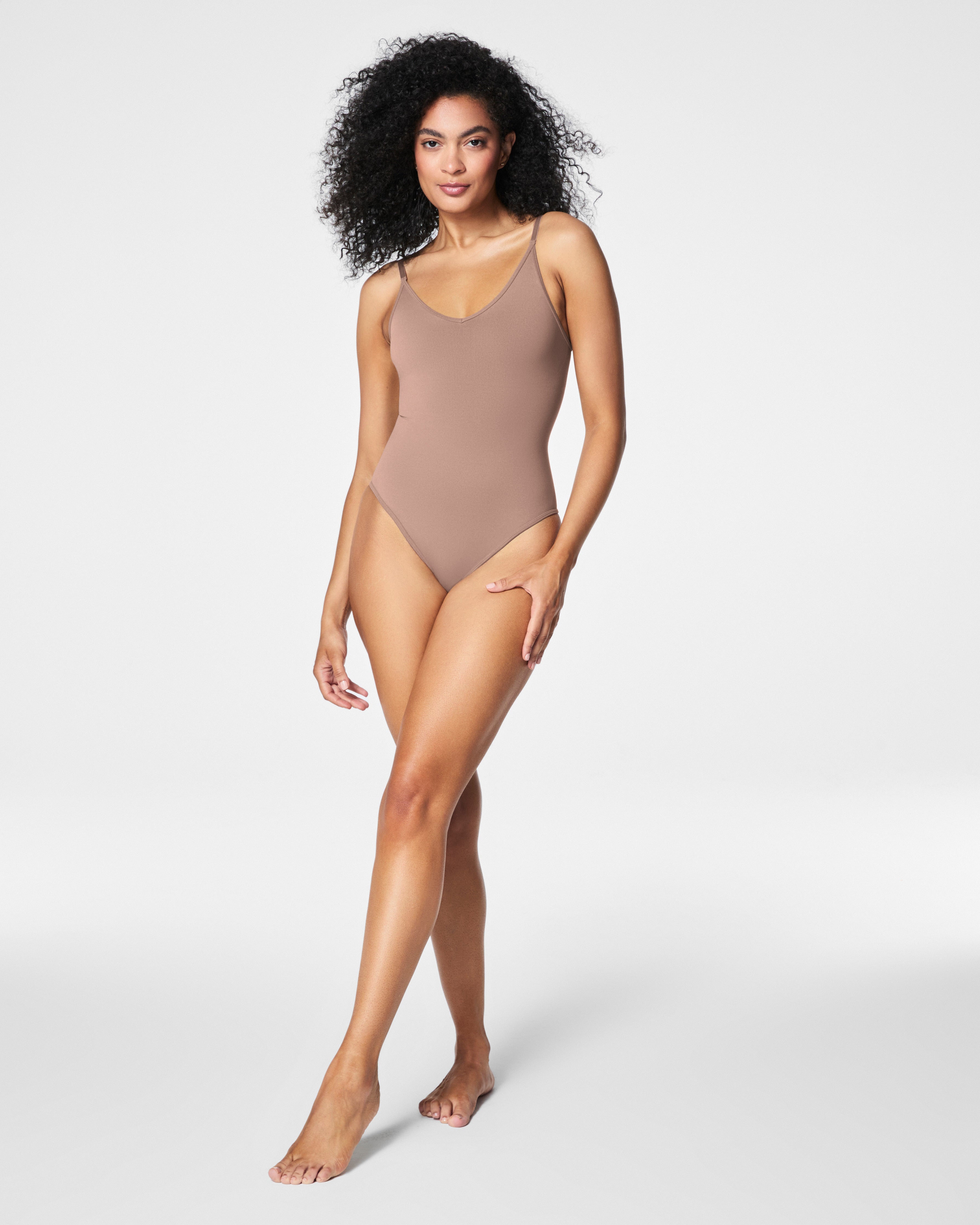 SPANXsculpt™ Seamless Power Thong Bodysuit | Cafe Au Lait