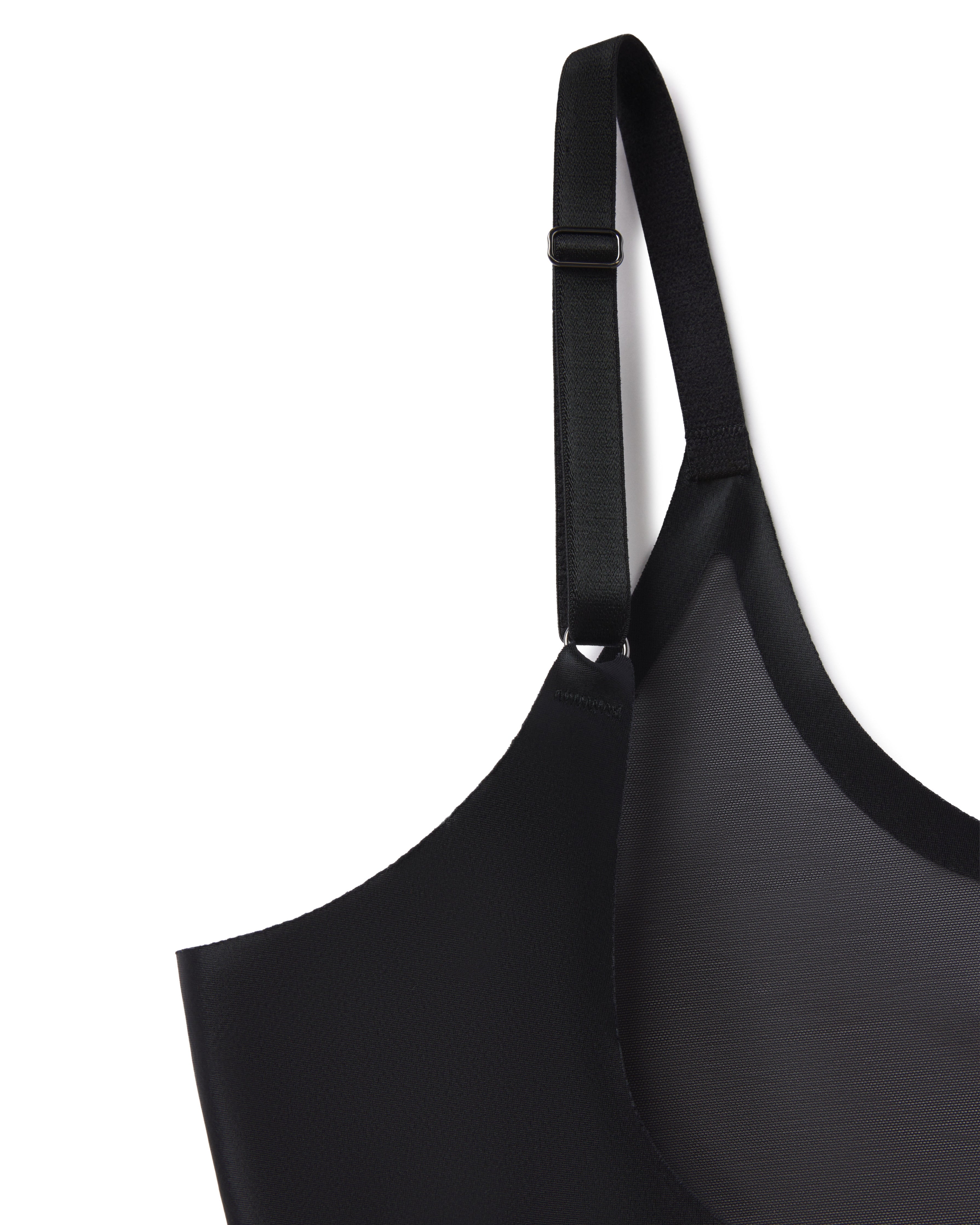 SPANXshape™ Satin-X™ Open-Bust Mid-Thigh Bodysuit | Very Black