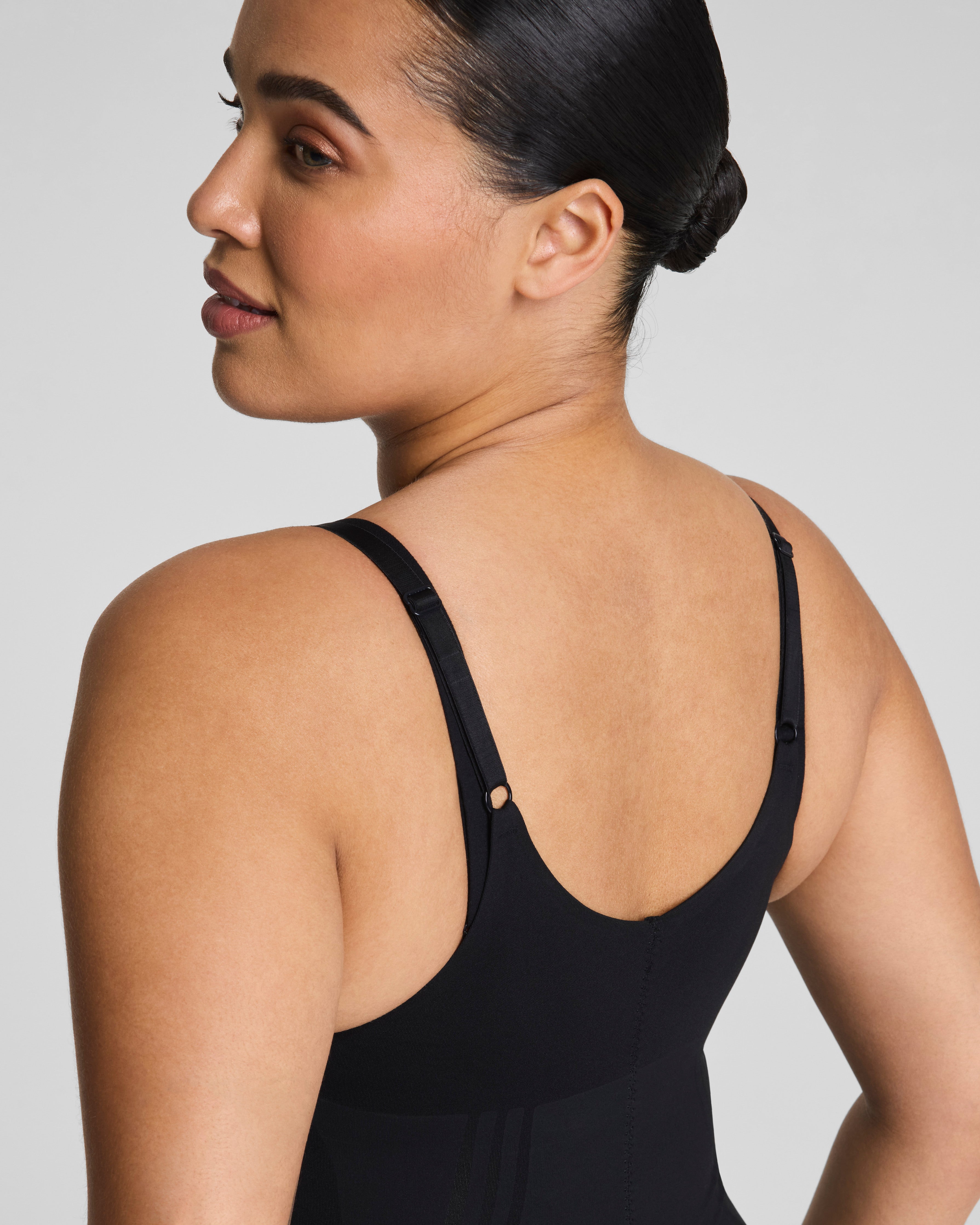 SPANXsculpt™ GoFigure Open-Bust Mid-Thigh Bodysuit | Very Black