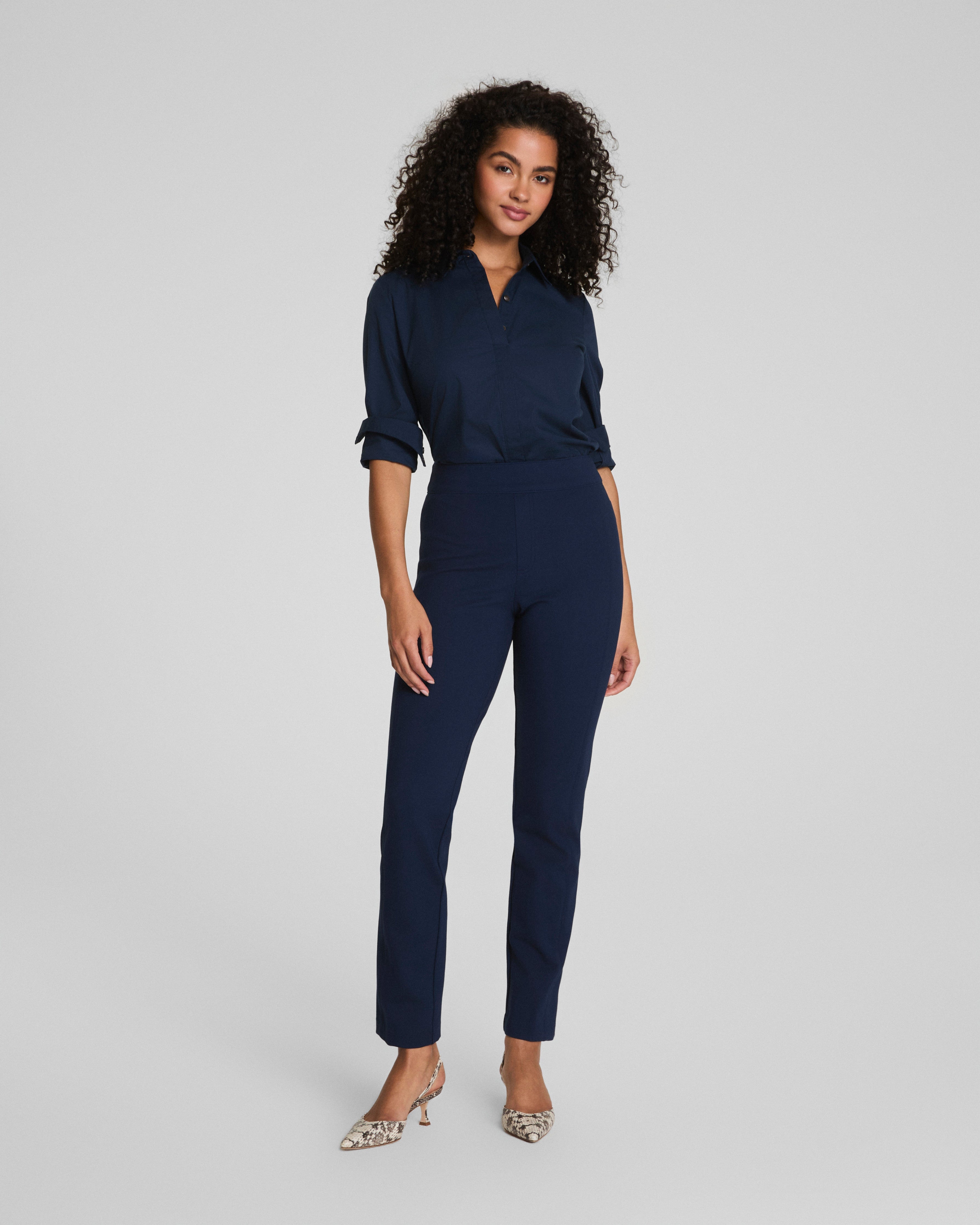 SPANXsupersmooth™ PerfectFit Ponte Slim Straight Pant | Timeless Navy
