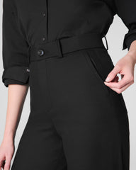 SPANXsupersmooth™ Stretch Twill Wide Leg Pant | Classic Black