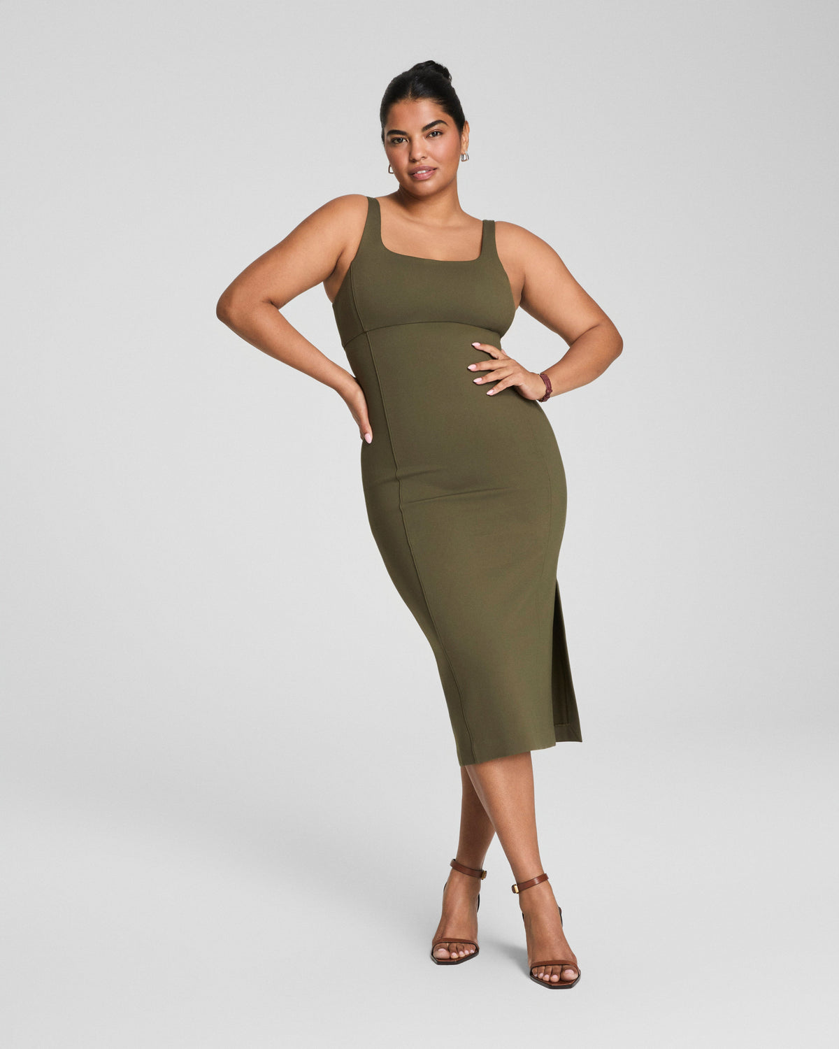 SPANXshape™ Ponte Midi Tank Dress | Dark Pine