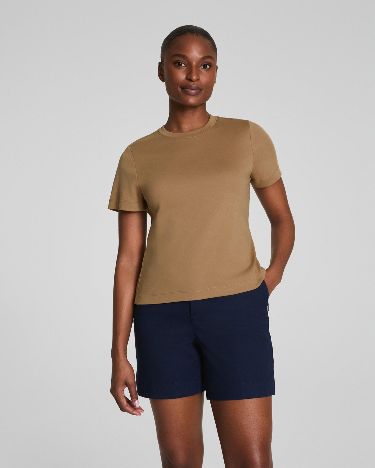 SPANX® Cotton Crewneck Tee | Barley