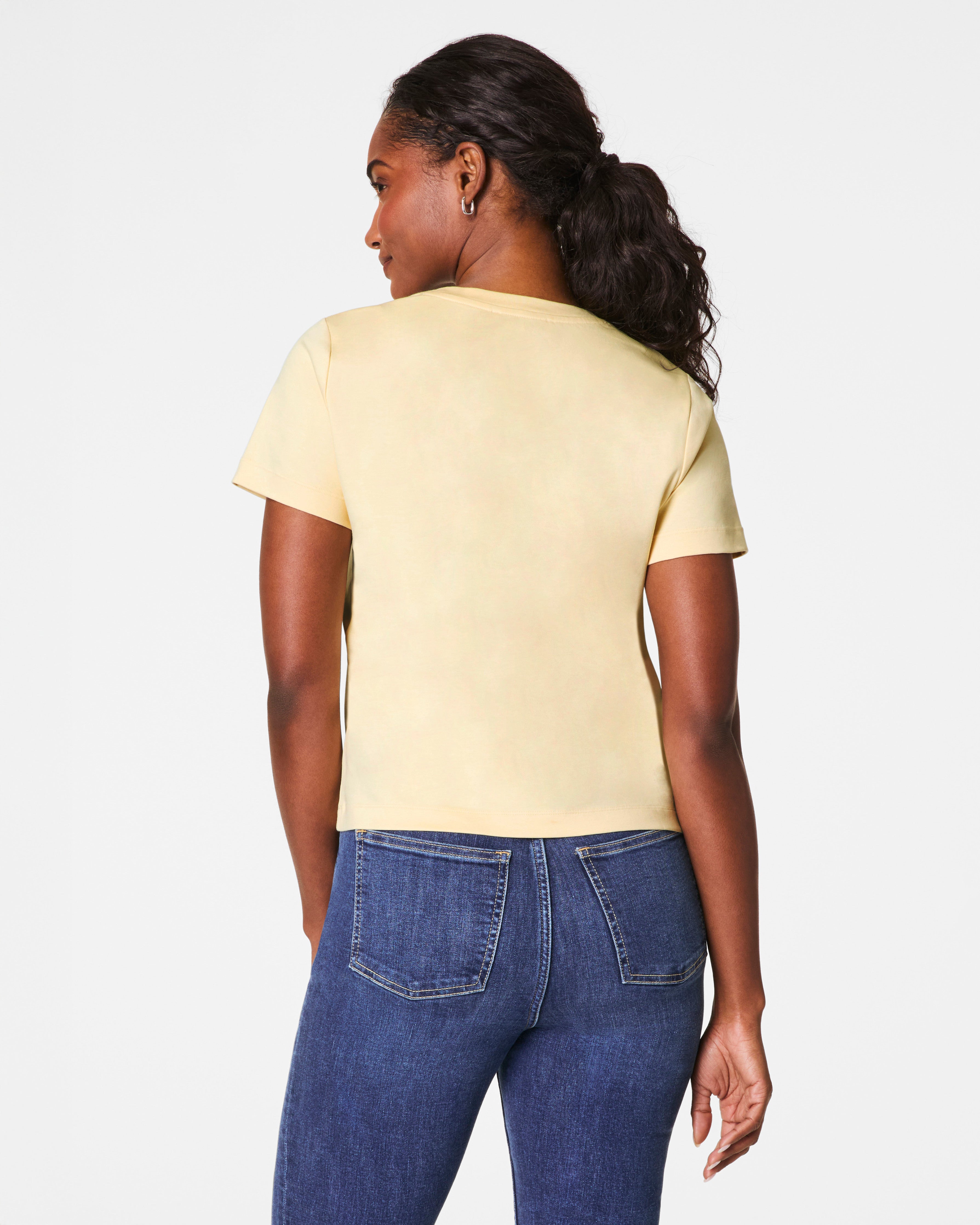 SPANX® Cotton Crewneck Tee | Daffodil