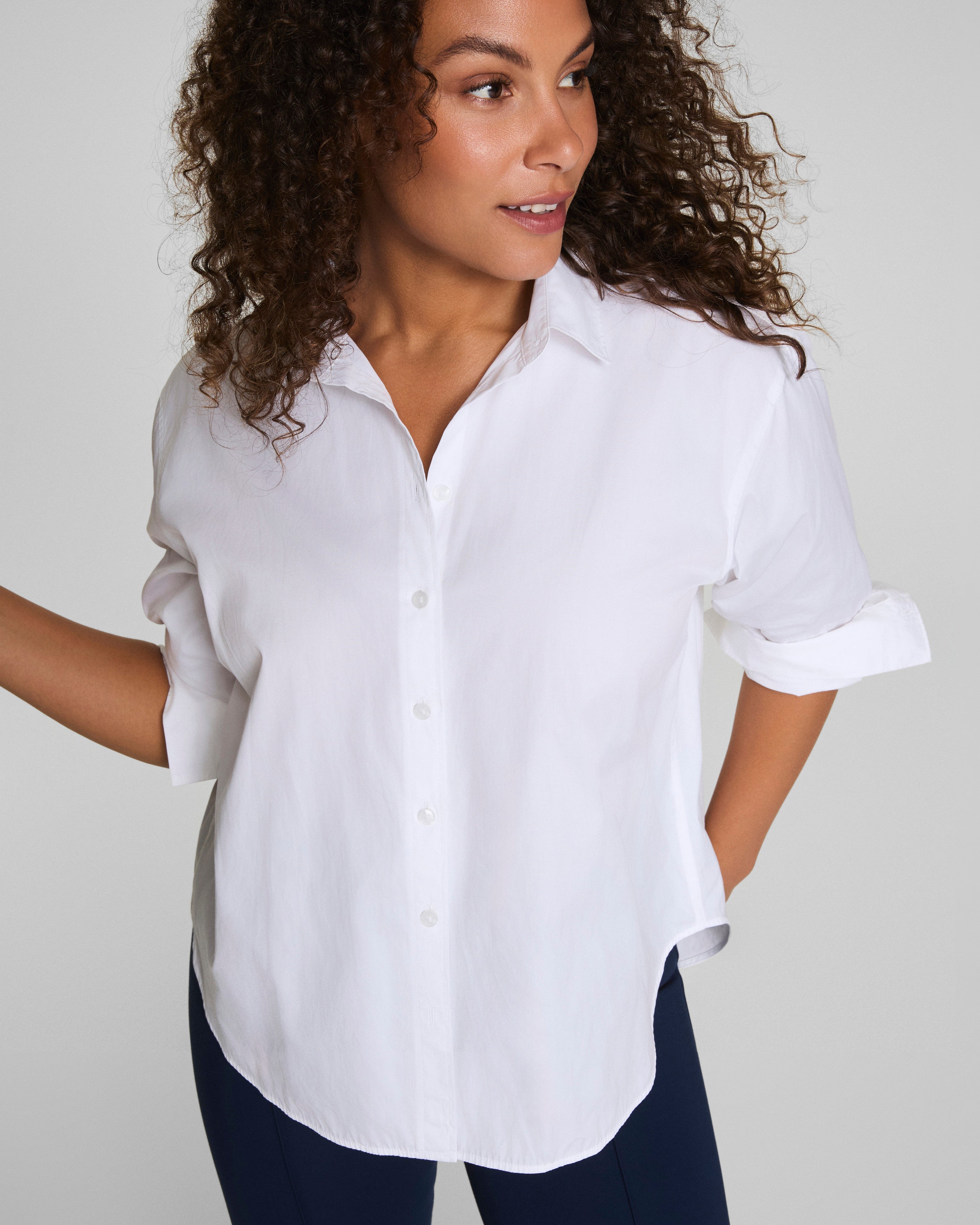 SPANX® Poplin Oversized Button-Up Shirt