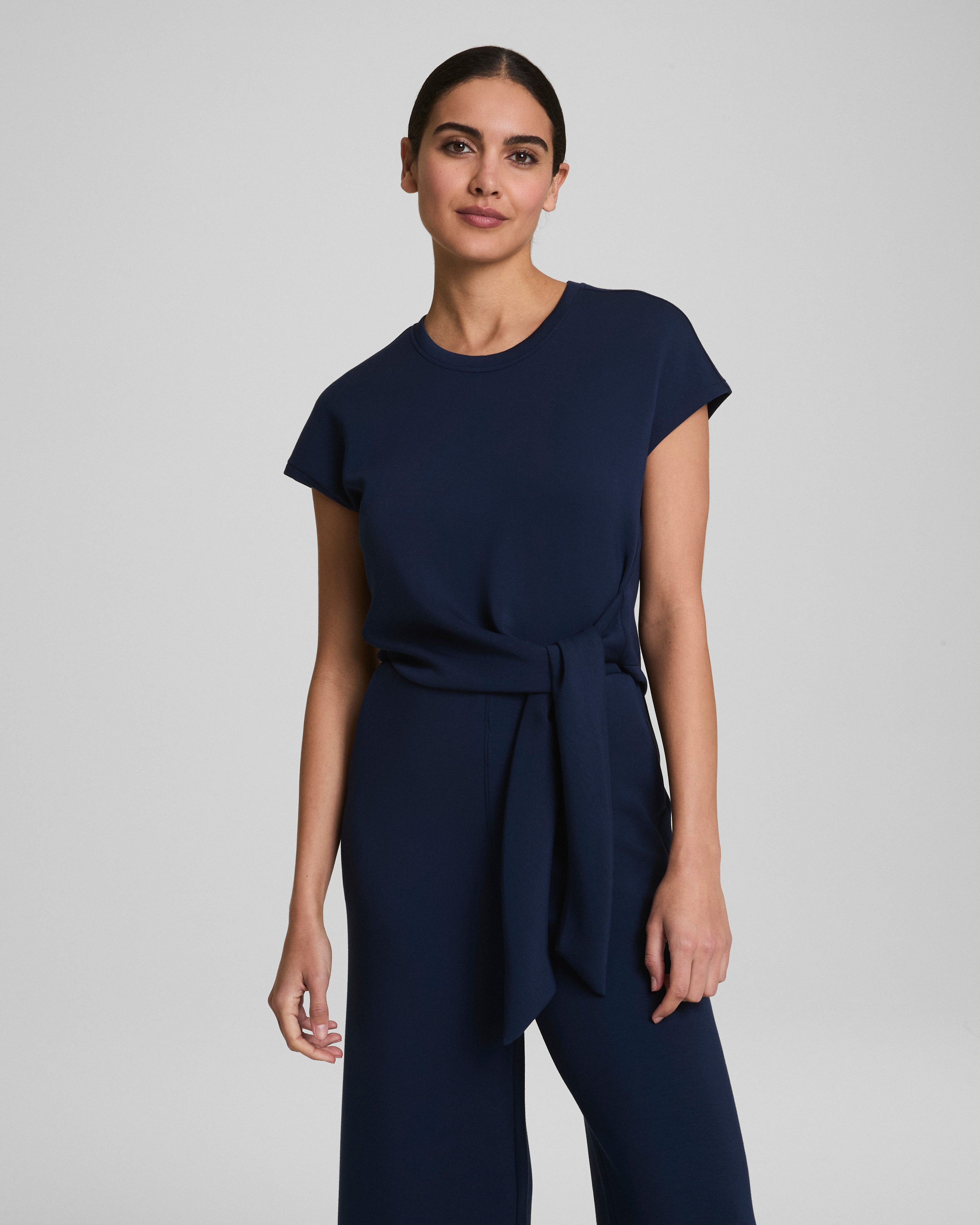 SPANX® AirEssentials Tie Waist Jumpsuit | Timeless Navy