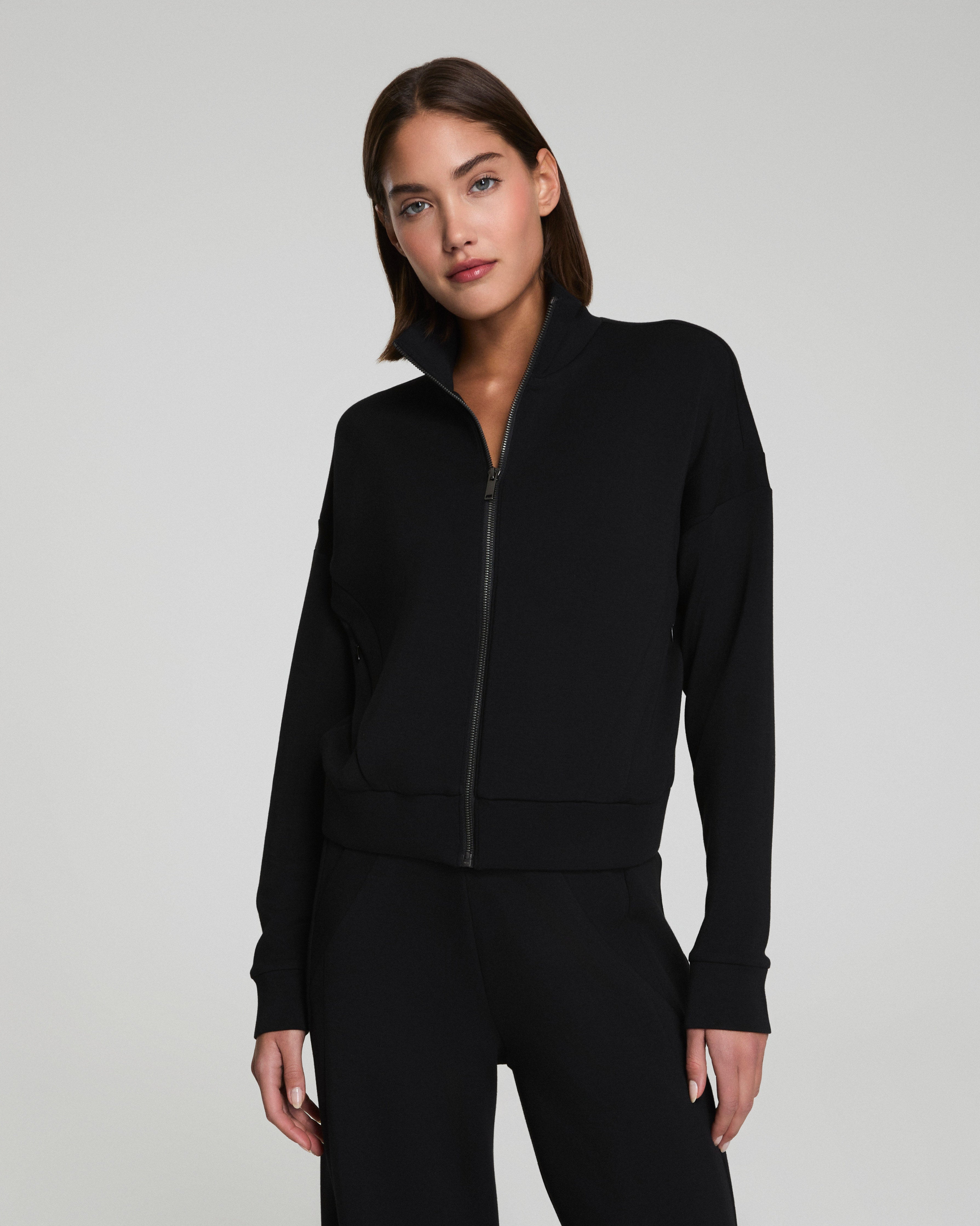 SPANX AirEssentials® Track Jacket | Very Black