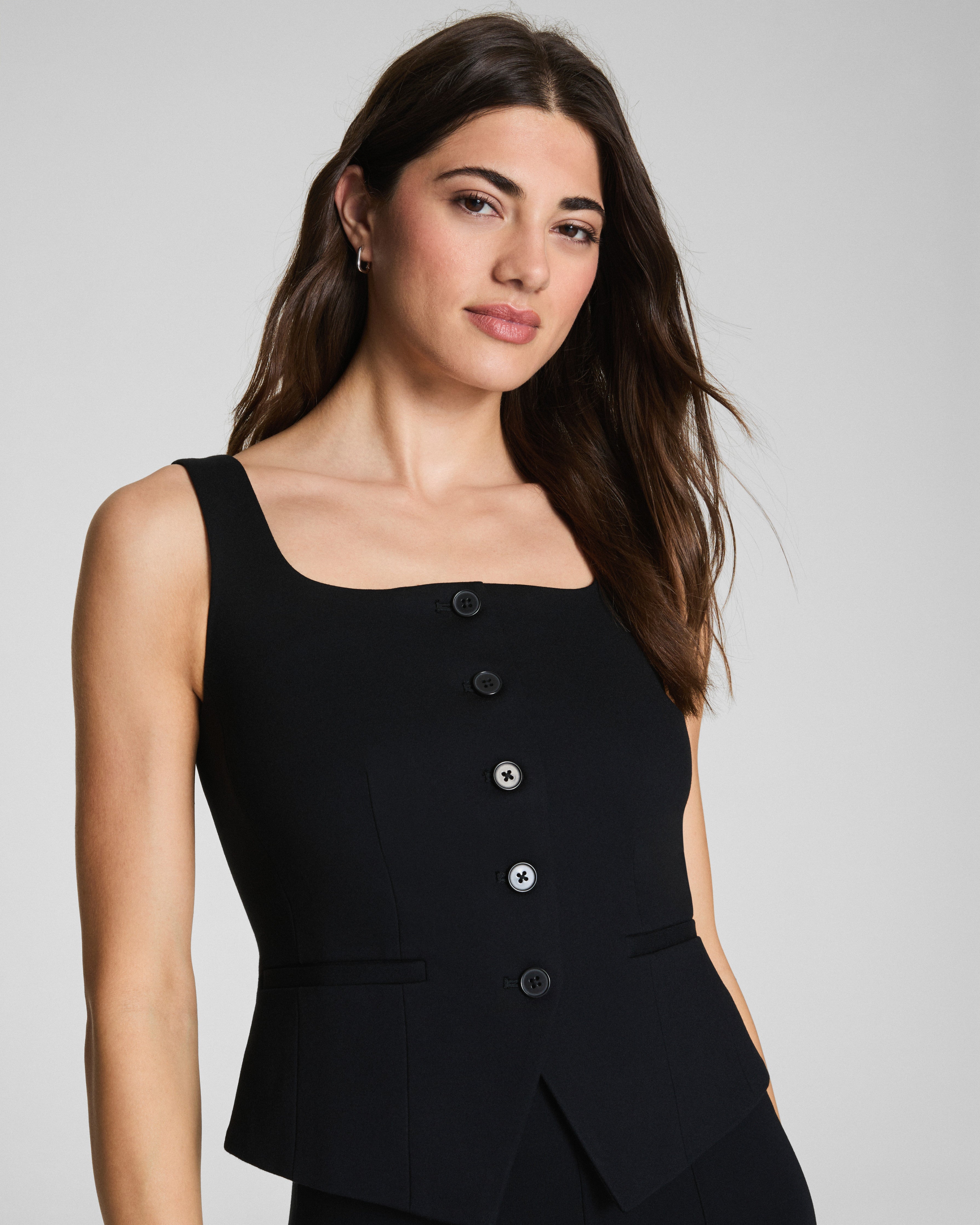 SPANX® Ponte Tailored Vest | Classic Black