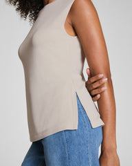 SPANX® Sleek Jersey High Neck Tee | Bone
