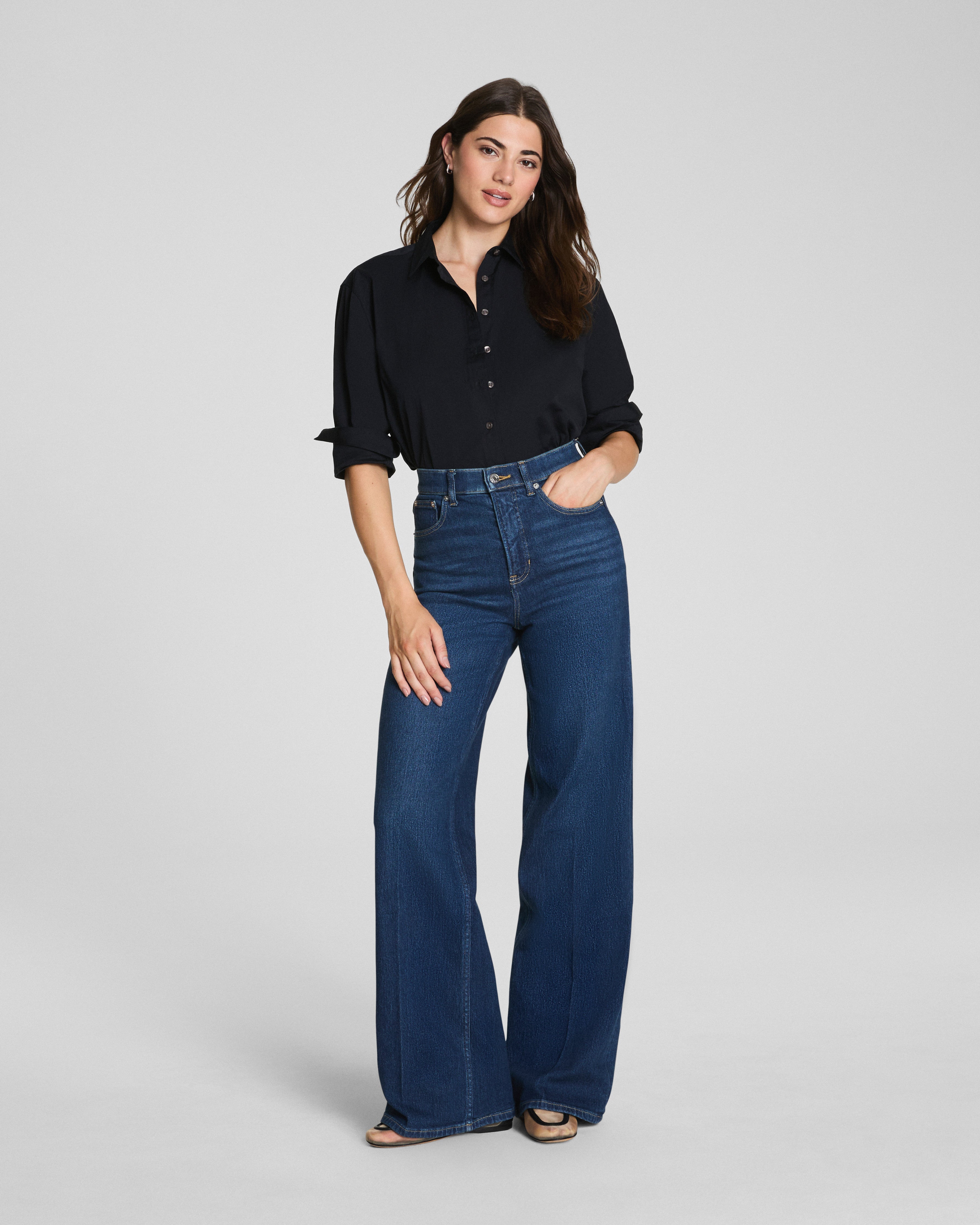 SPANXshape™ Authentic 360 Wide Leg Jeans