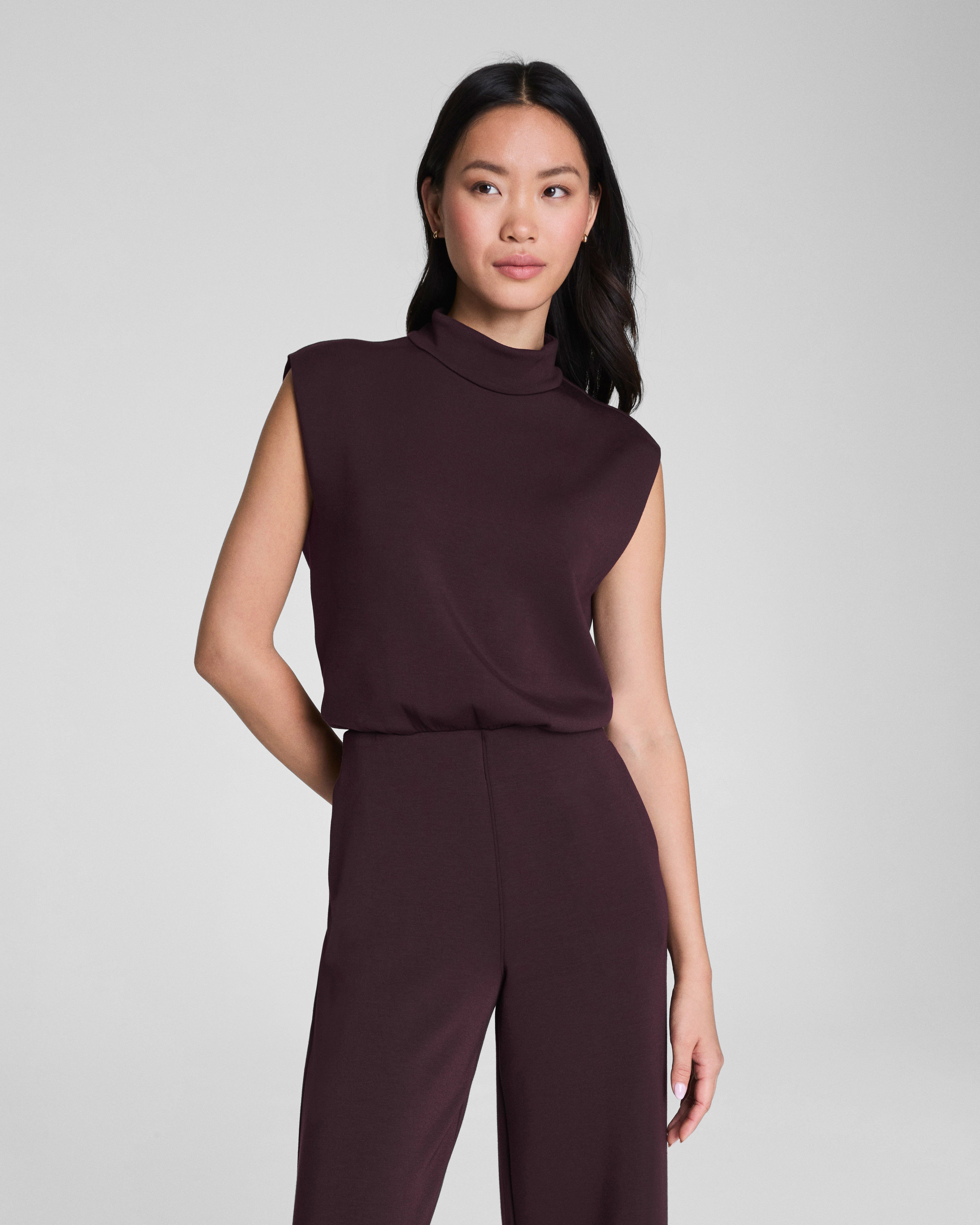 SPANX AirEssentials® Mockneck Jumpsuit | Truffle Brown