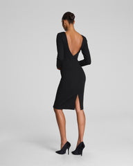 SPANXshape™ Ponte Low-Back Midi Dress | Classic Black
