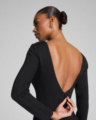 SPANXshape™ Ponte Low-Back Midi Dress | Classic Black