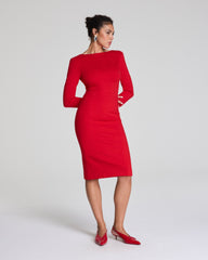 SPANXshape™ Ponte Low-Back Midi Dress | SPANX® Red