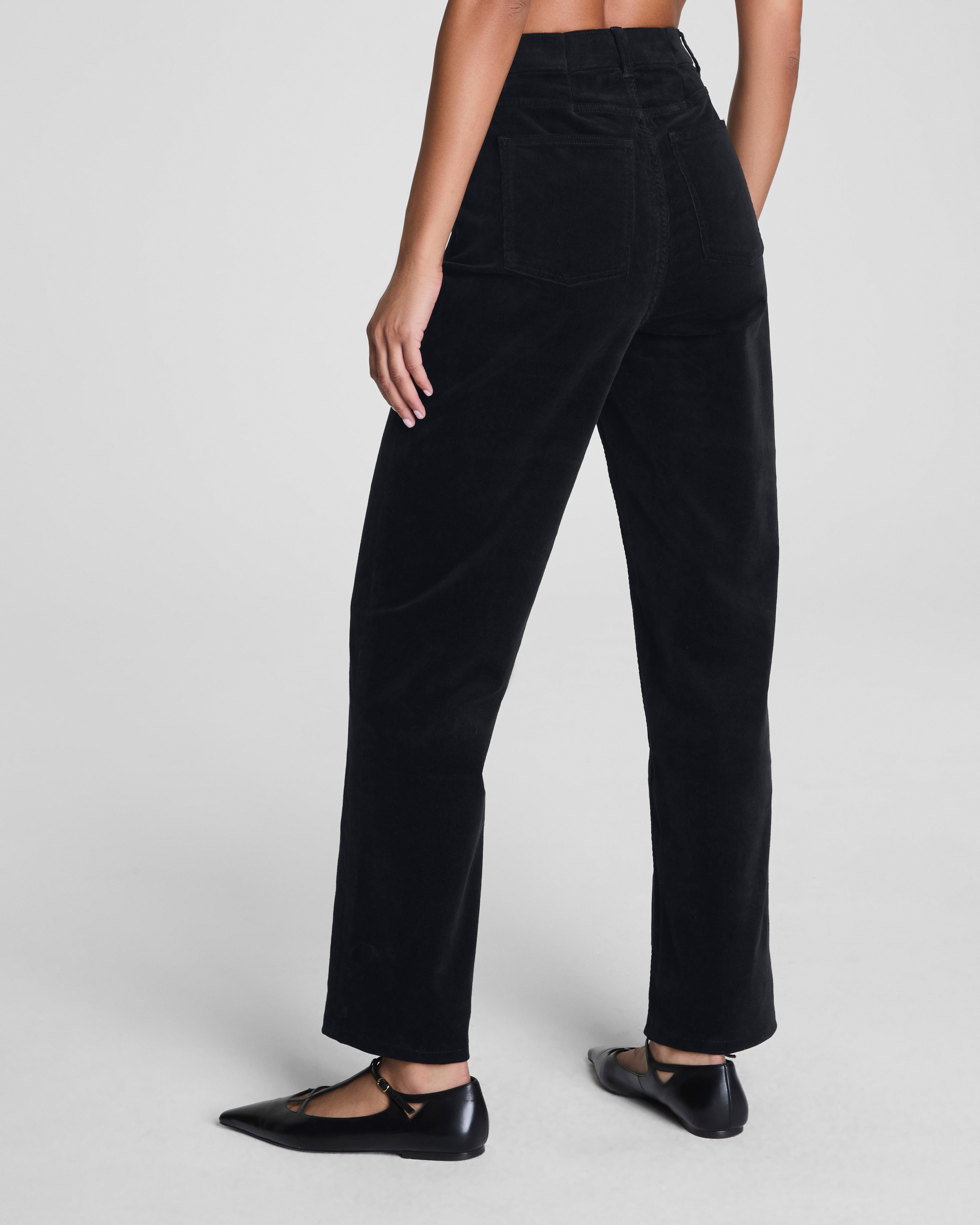 SPANXshape™ Authentic 360 Corduroy 90s Straight Leg | Classic Black
