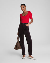 SPANXshape™ Authentic 360 Corduroy 90s Straight Leg | Truffle Brown