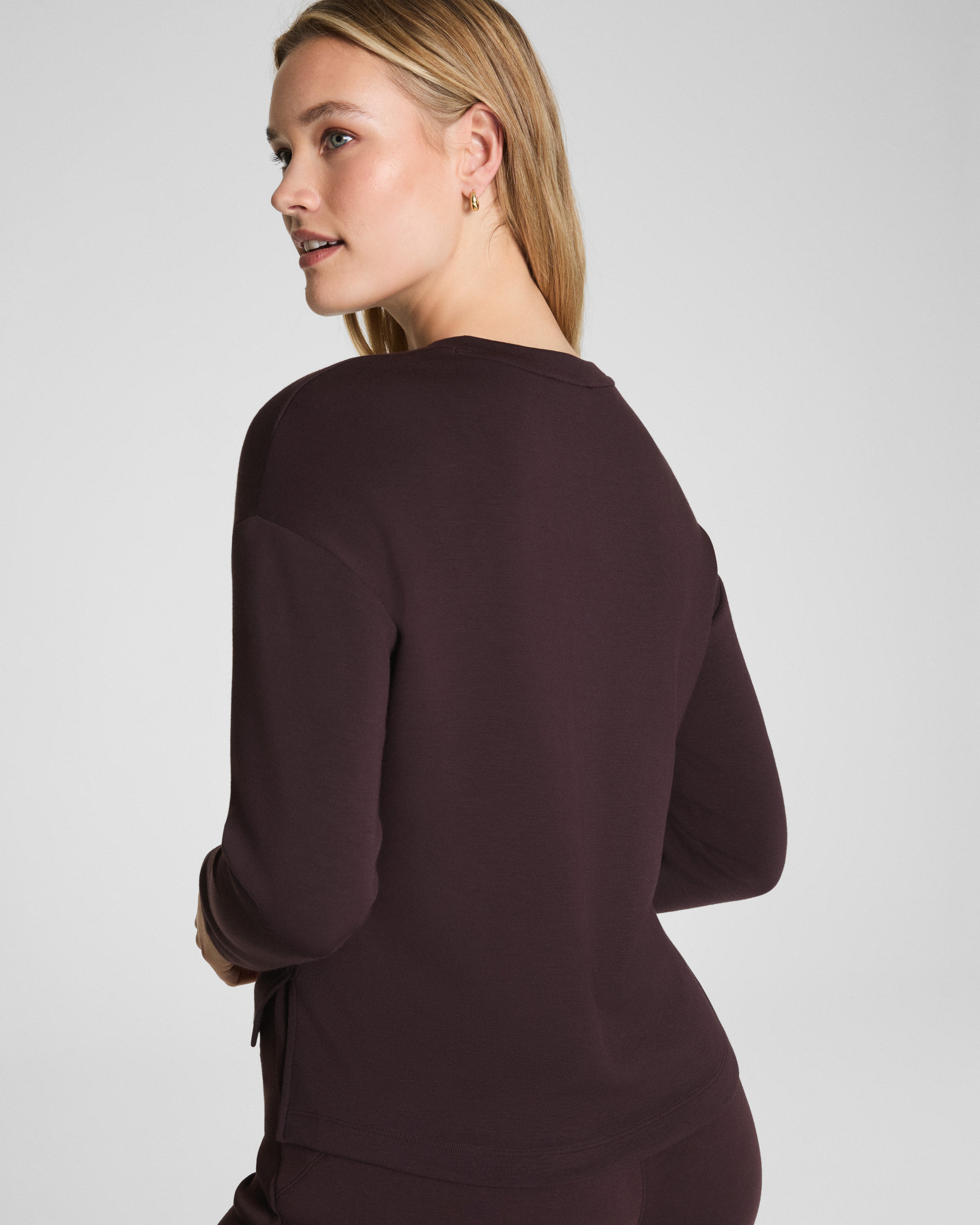 SPANX AirEssentials® Relaxed Long Sleeve Top | Truffle Brown