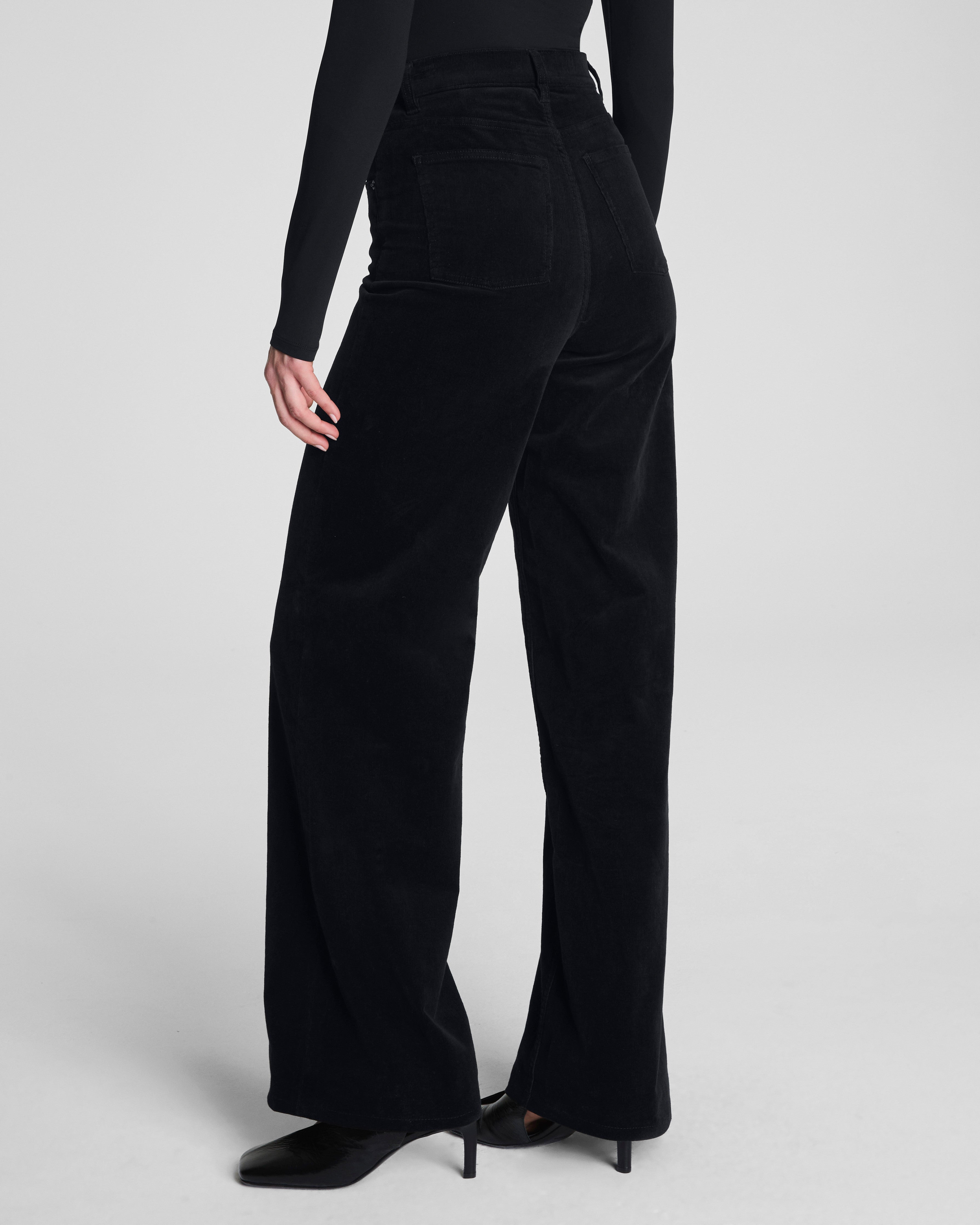 SPANXshape™ Authentic 360 Corduroy Wide Leg | Classic Black