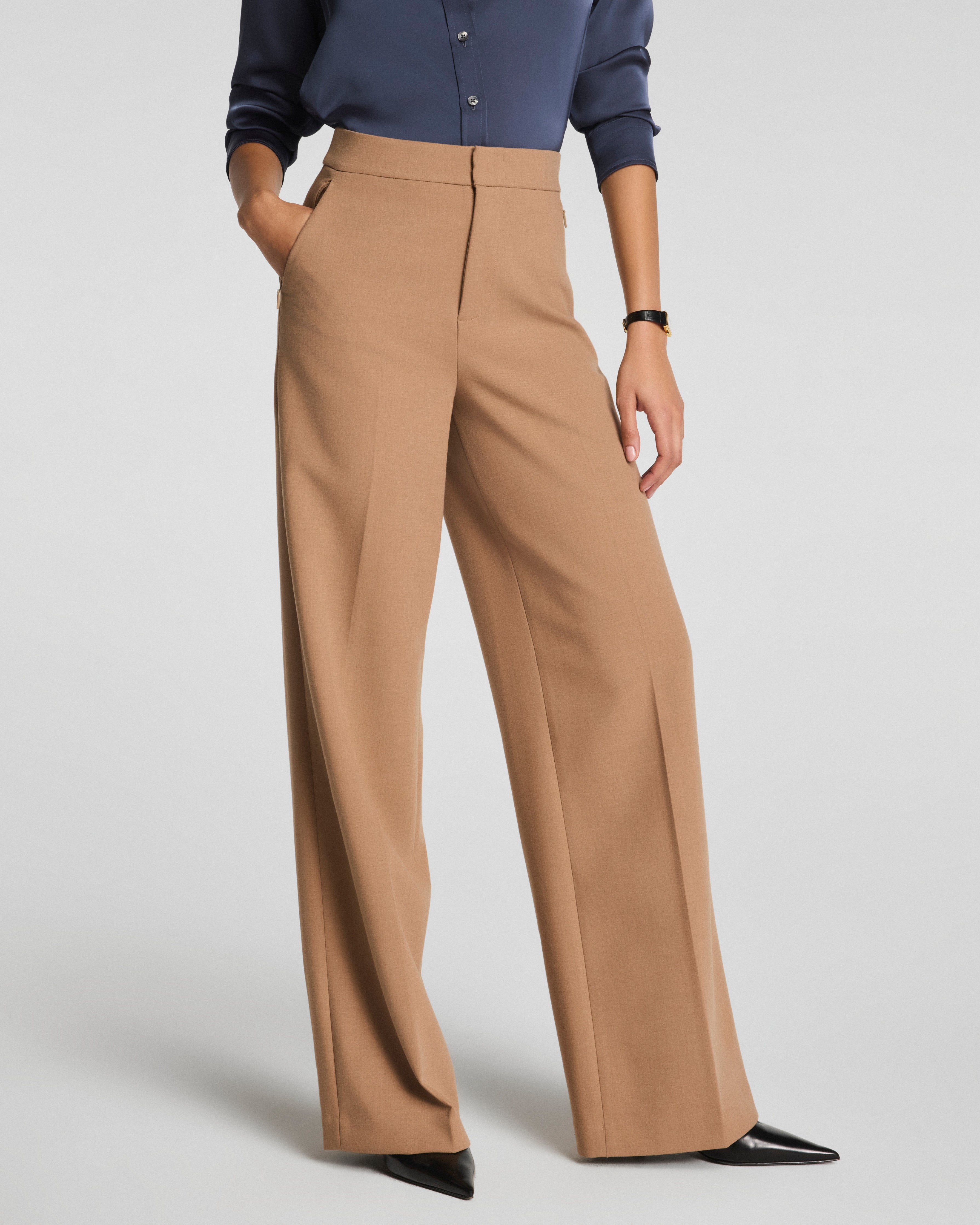 SPANXsupersmooth™ WellSuited 360 Wide Leg Pant | Camel Heather