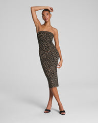 SPANXsupersmooth™ Ponte Jacquard Strapless Midi Dress