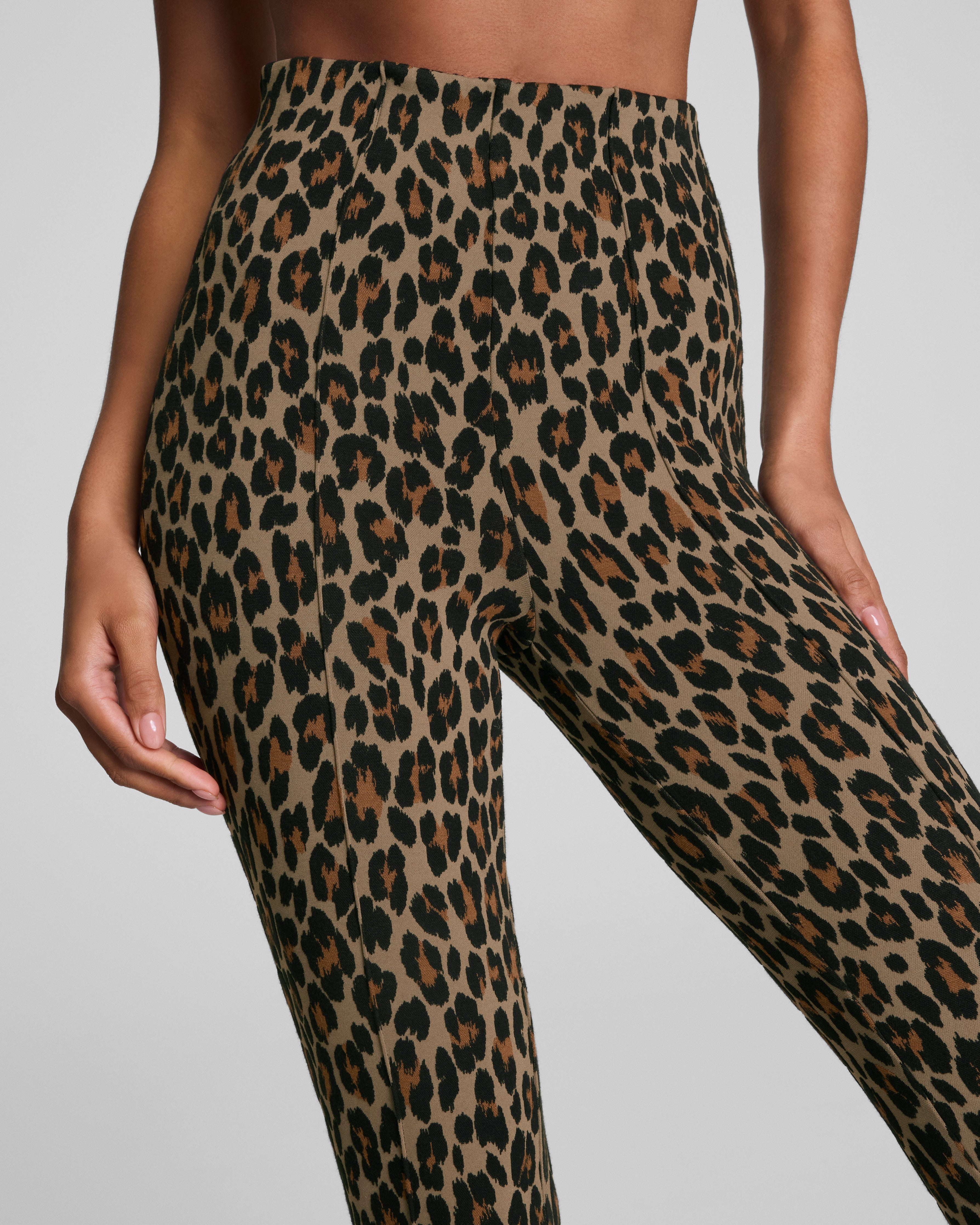 SPANXsupersmooth™ PerfectFit Ponte Micro Flare Pant | Light Leopard Print
