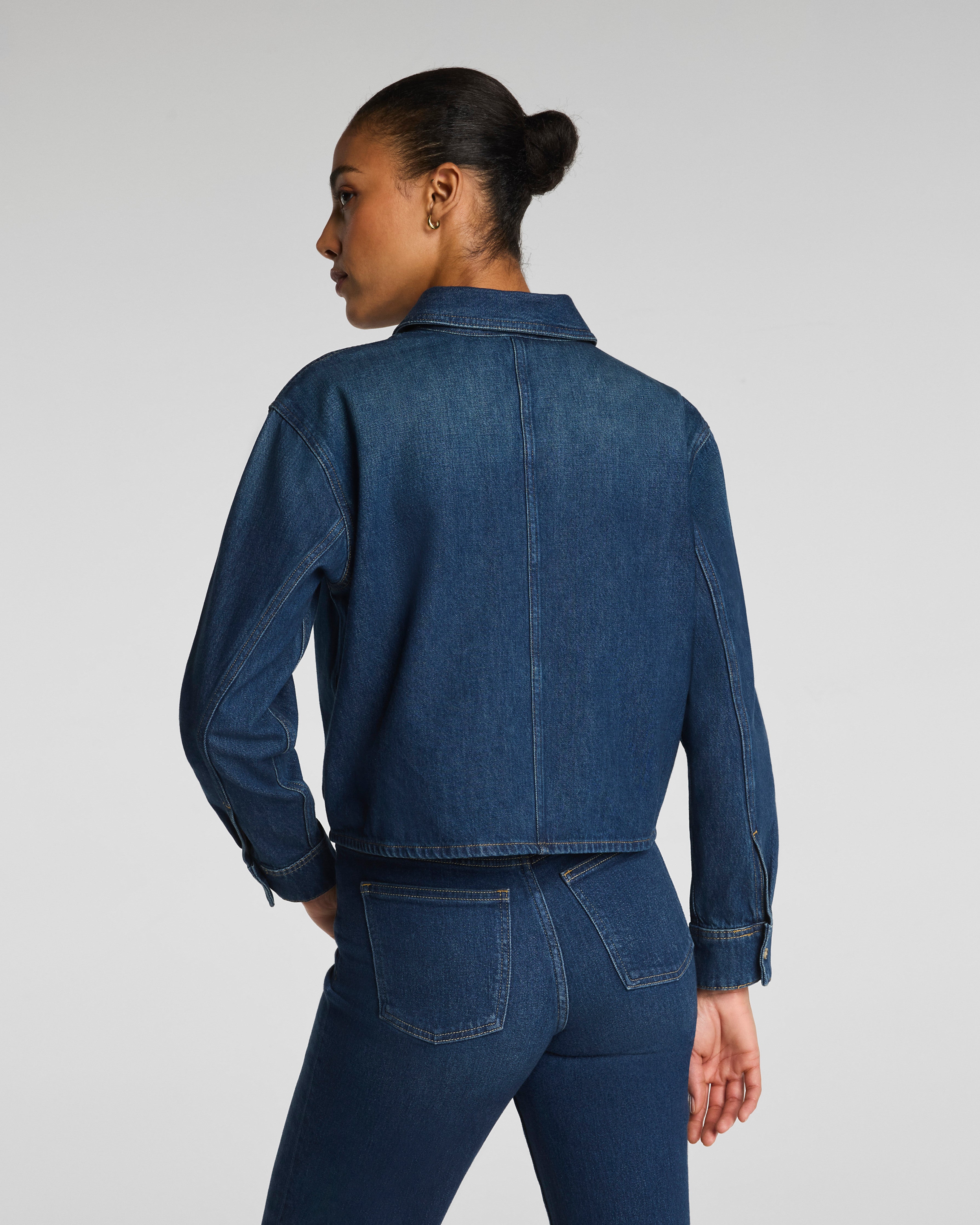 SPANX® Denim Shacket | Adriatic Blue