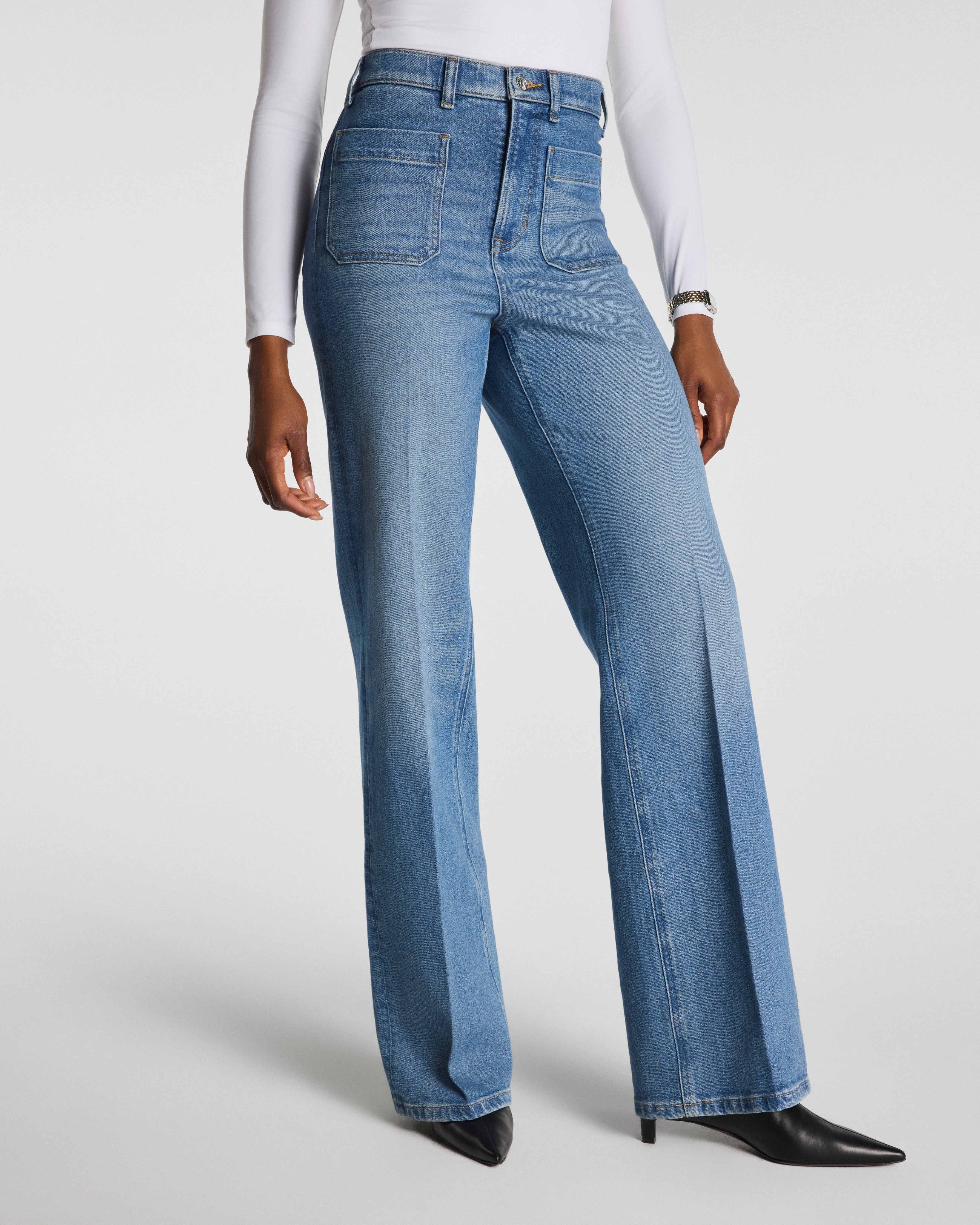 SPANXshape™ Authentic 360 Easy Flare Jeans with Patch Pockets | Elysian