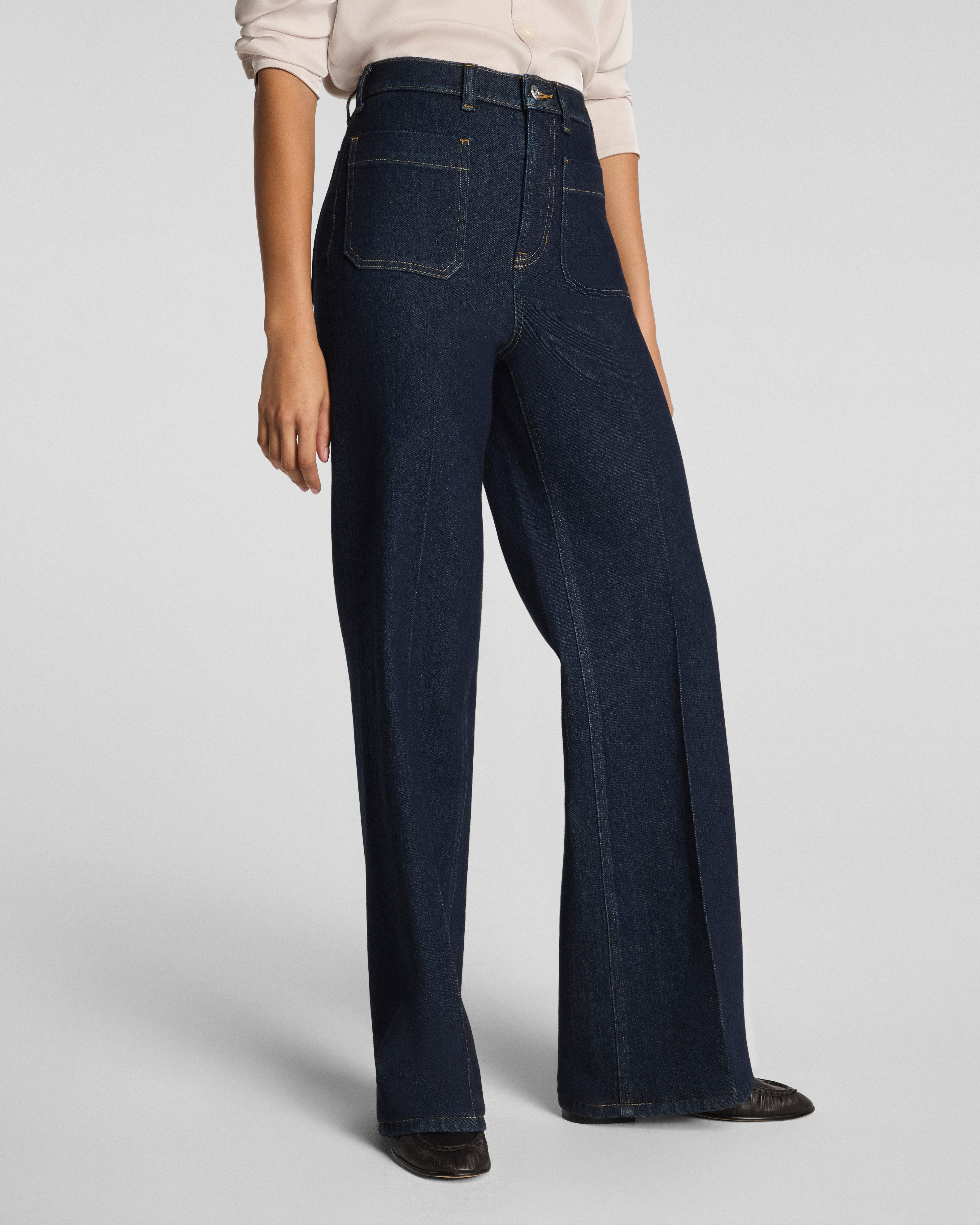 SPANXshape™ Authentic 360 Easy Flare Jeans with Patch Pockets | Marina