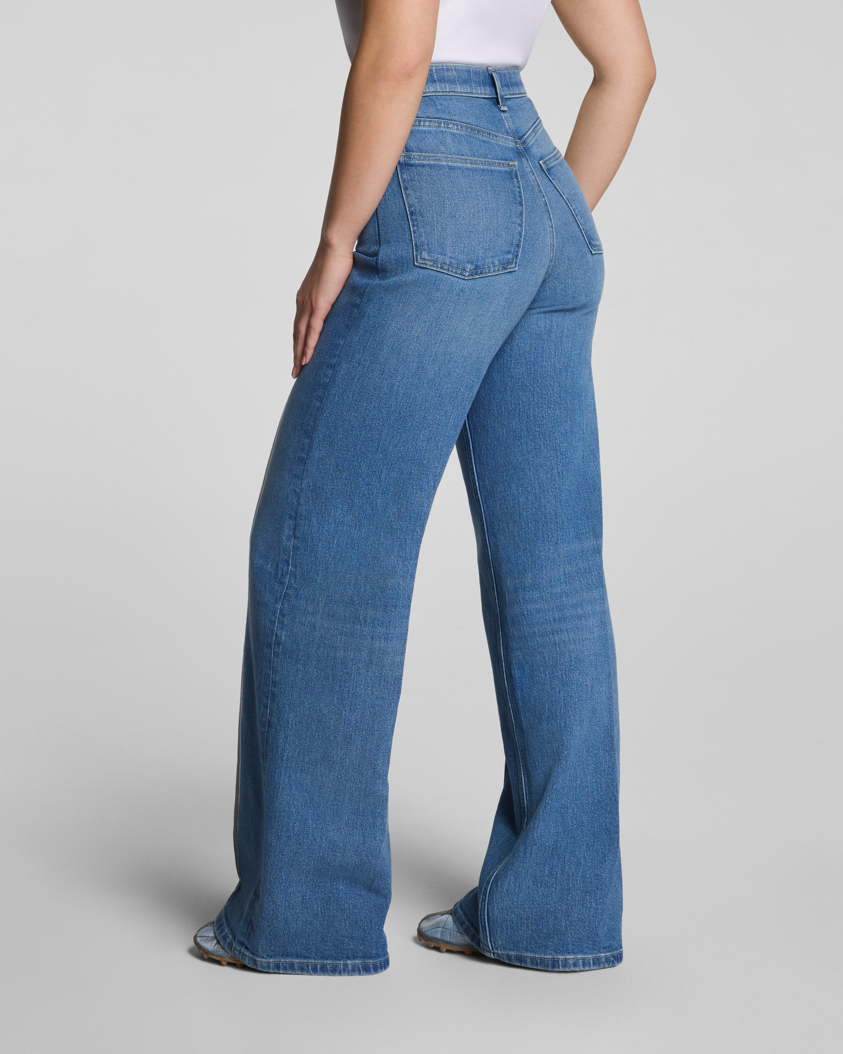 SPANXshape™ Authentic 360 Mid-Rise Wide Leg Jeans | Elysian