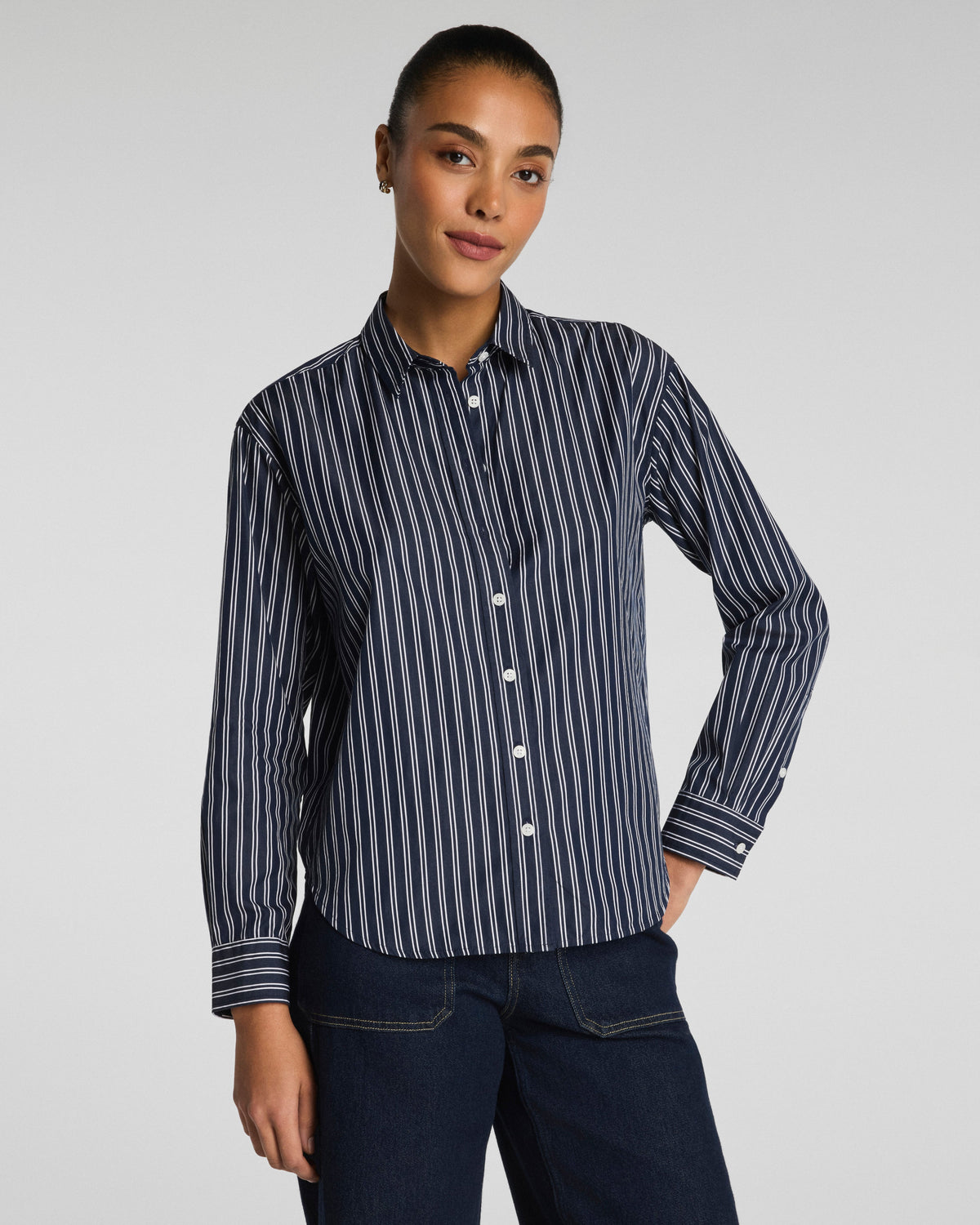 SPANX® Poplin Oversized Button-Up Shirt