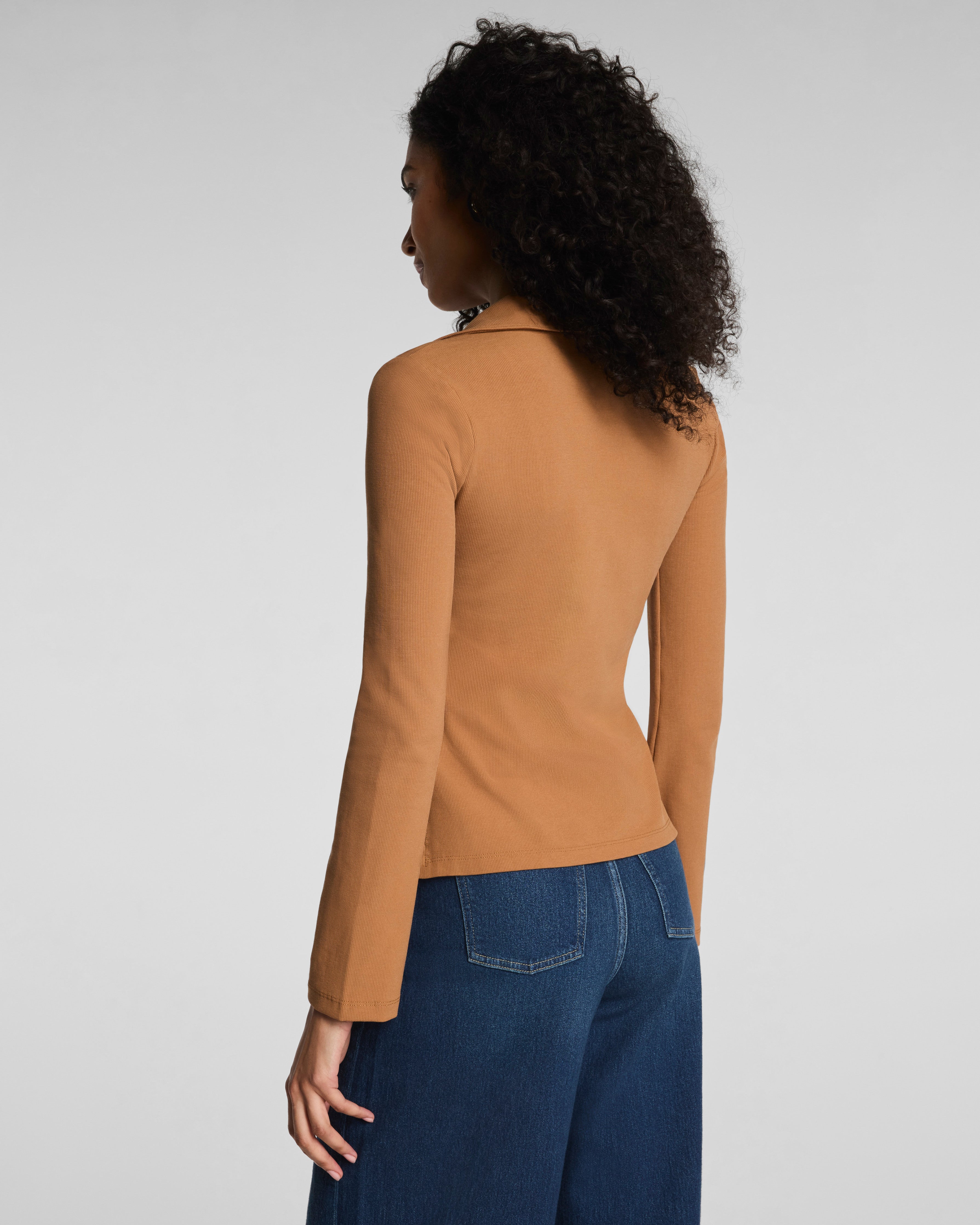 SPANX® Ribbed Knit Button Down | Maplewood