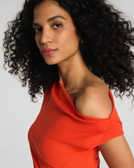 SPANX® Ribbed Knit Ruched Off-The-Shoulder Top | Poppy