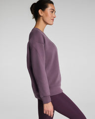 SPANX® BoostUp Cotton Fleece Crewneck Tunic | Prune